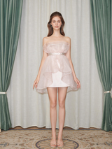 Blush Petal Ruffle Dress
