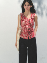 Peach Picnic Ruffle Blouse