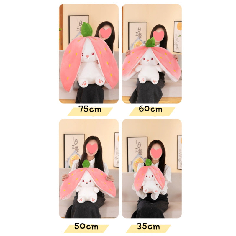 Strawberry Carrot Transform Rabbit Doll Plush Toy