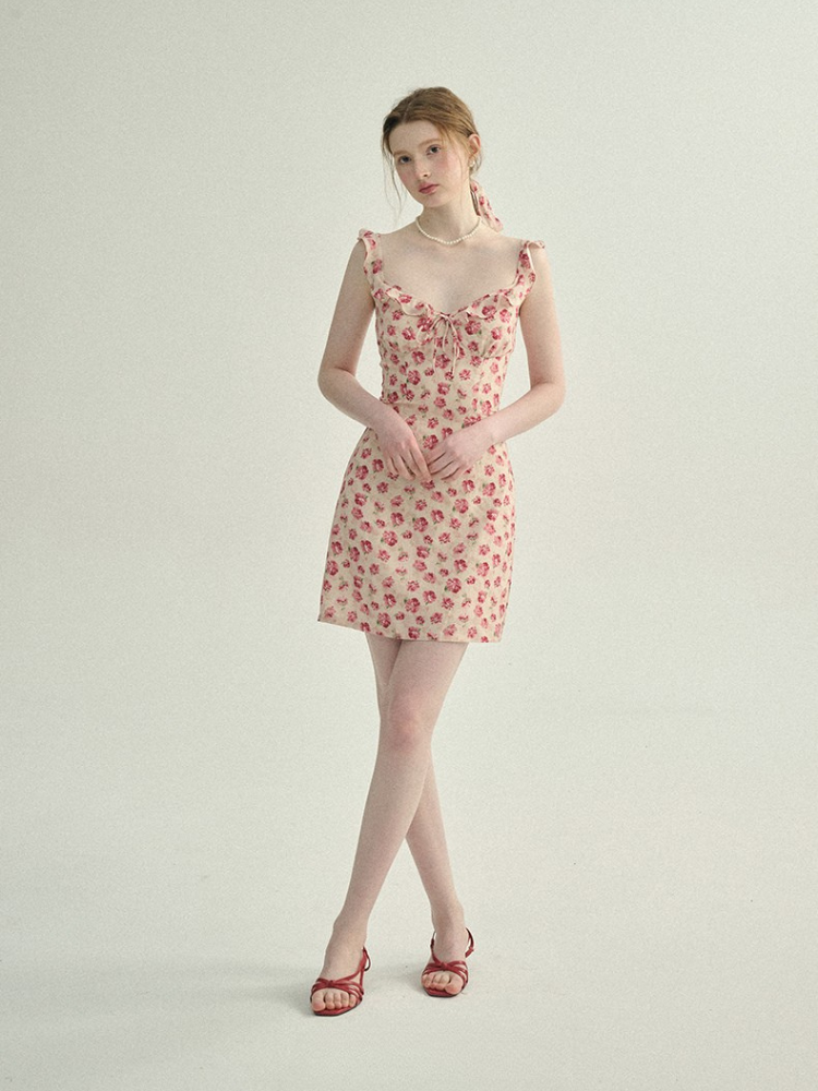Rosy Whispers Floral Dress