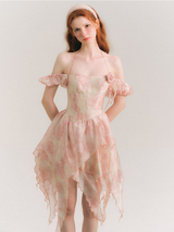 Ethereal Rose Petal Fairy Dress