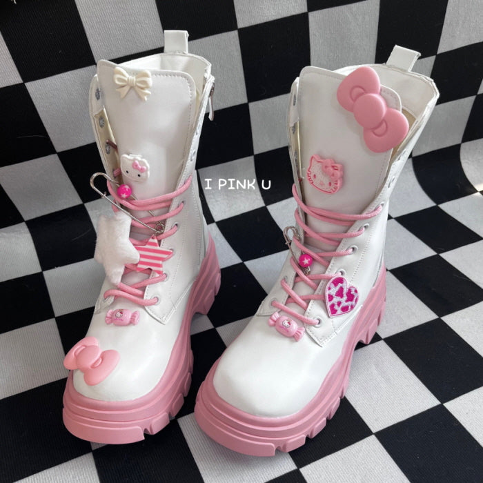 Lolita Pink Cute Boots