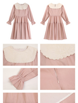 Victorian Embroidered Collar Dress