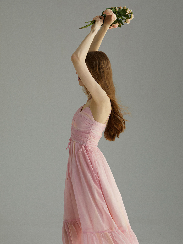 Celestial Rose Chiffon Dress