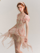 Ethereal Rose Petal Fairy Dress