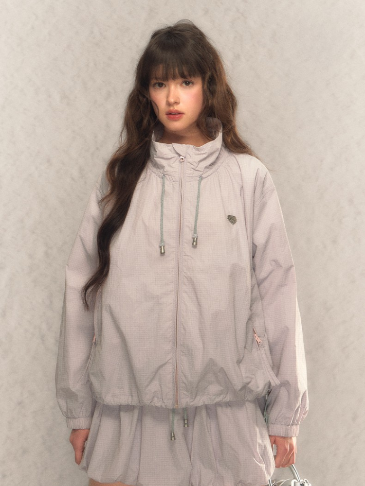 Balloon Breeze Windbreaker Jacket & Skirt-Pants Set