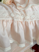 Pink Mist Romance Frill Bedding Set
