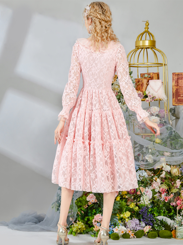 Romantic Embroidered Lace Dress