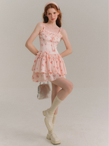 Ethereal Rosebud Tiered Dress