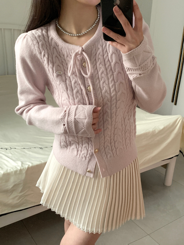Romantic Ribbon Knit Cardigan