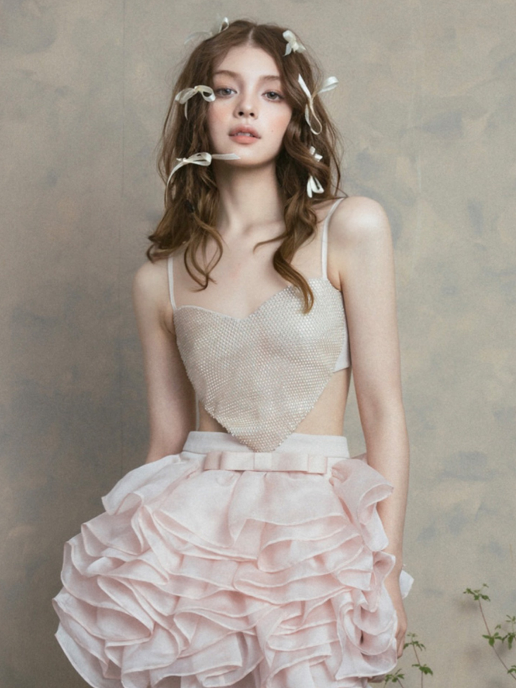 Dreamy Ruffled Organza Mini Dress