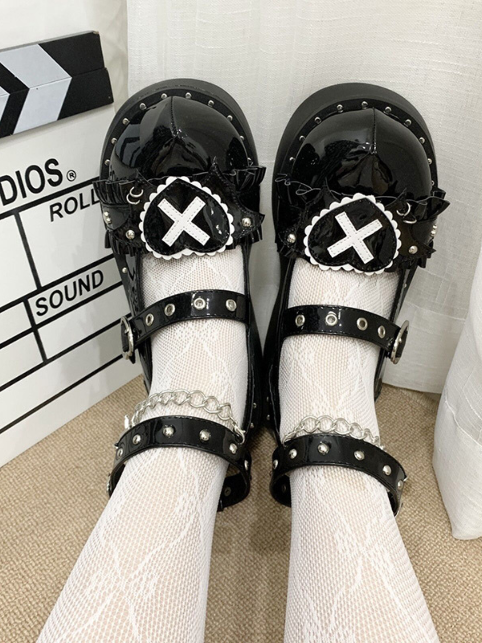 Sweetheart Gothic Lolita Y2k Punk Platform Shoes