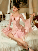 Rosy Waltz Long Sleeve Dress