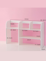 Pink Heart Bookshelf Desktop Storage Drawer Cabinet