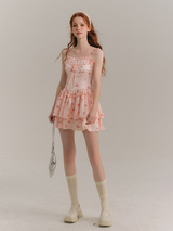 Ethereal Rosebud Tiered Dress