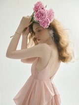 Misty Petal Cascade Dress