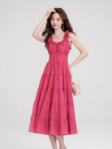 Fairy Rose Tiered Midi Dress