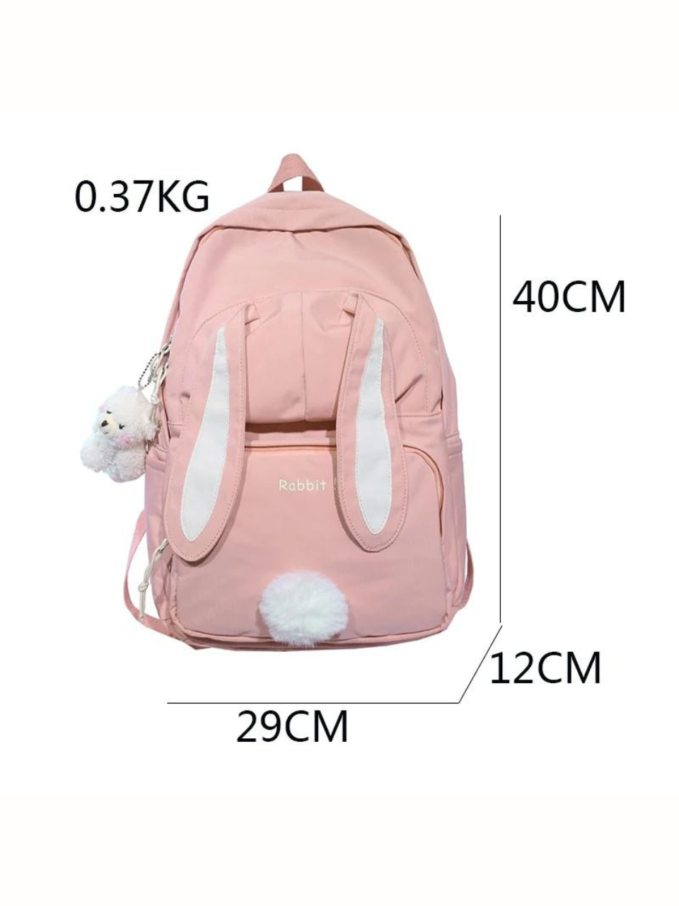 Cute Bunny School Big Backpack Bag