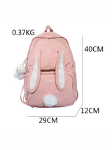 Cute Bunny School Big Backpack Bag