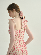 Rosy Whispers Floral Dress