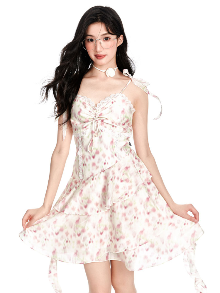 Rosalie Lace Ruffle Dress