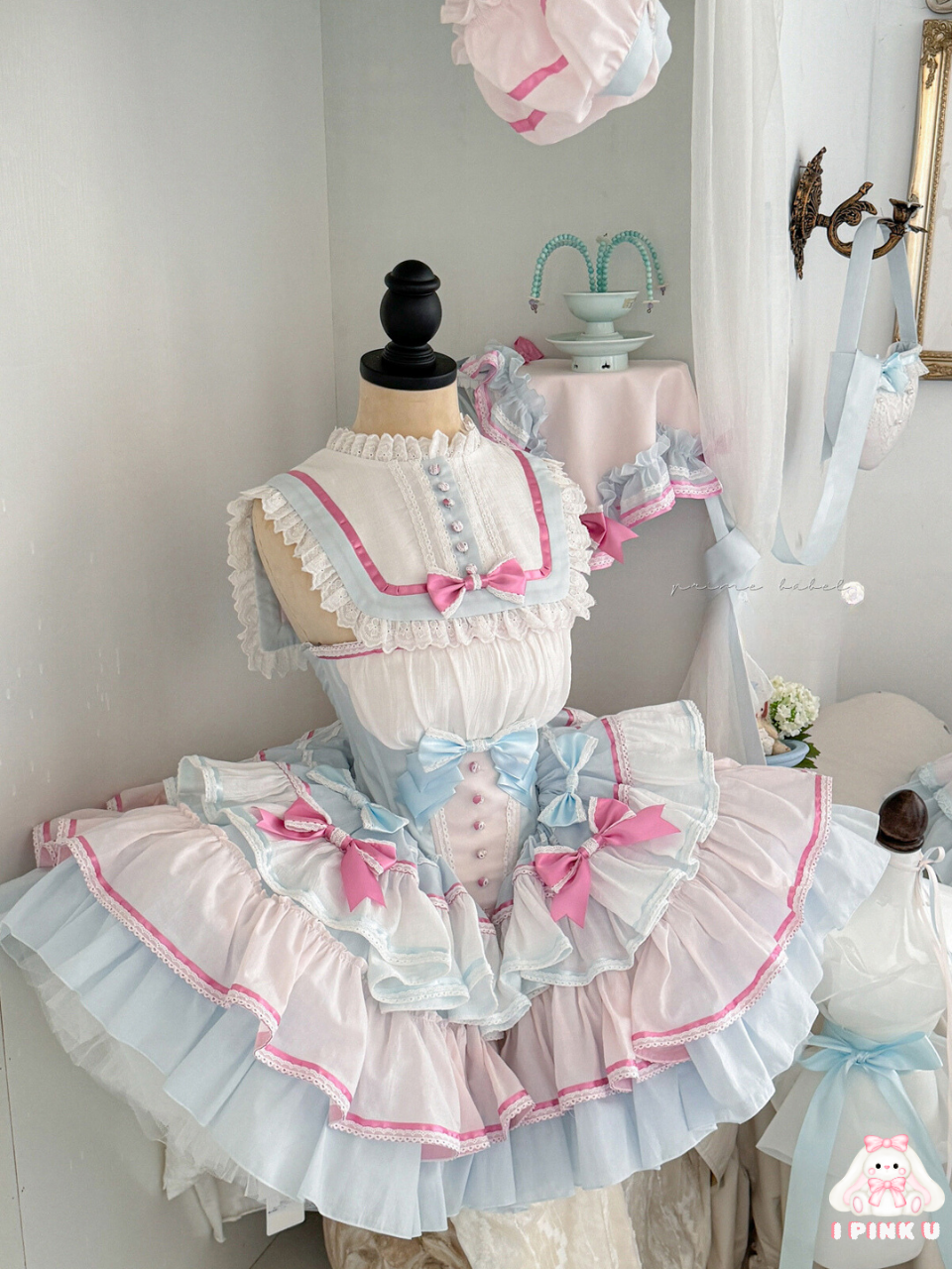 Little Chef Lady Blue Pink Lolita Dress