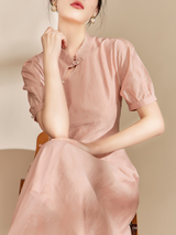 Blush Blossom Cheongsam Dress