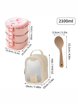 Cute Bunny Bear Insulated Stainless Steel Lunch Box with Spoon