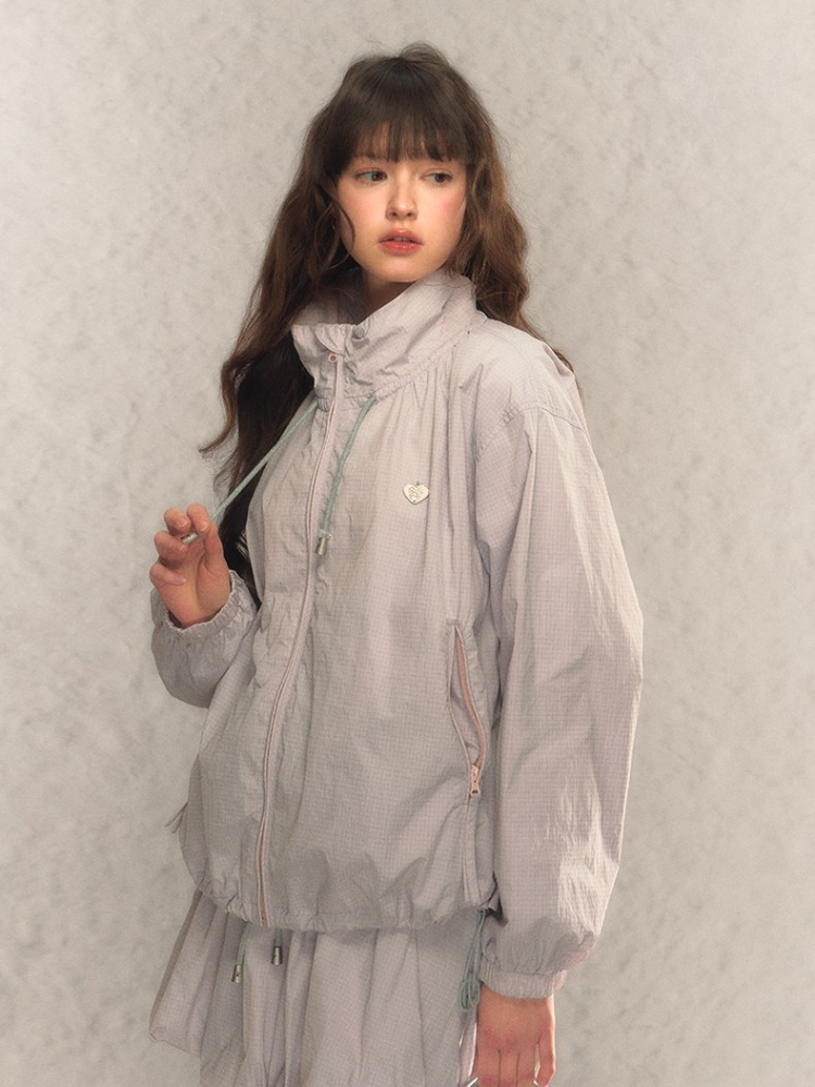 Balloon Breeze Windbreaker Jacket & Skirt-Pants Set