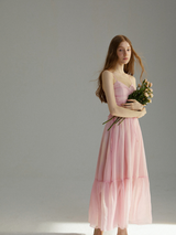 Celestial Rose Chiffon Dress