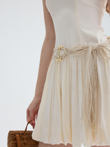 Peach Breeze Flare Mini Dress
