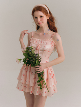 Ethereal Rosebud Tiered Dress