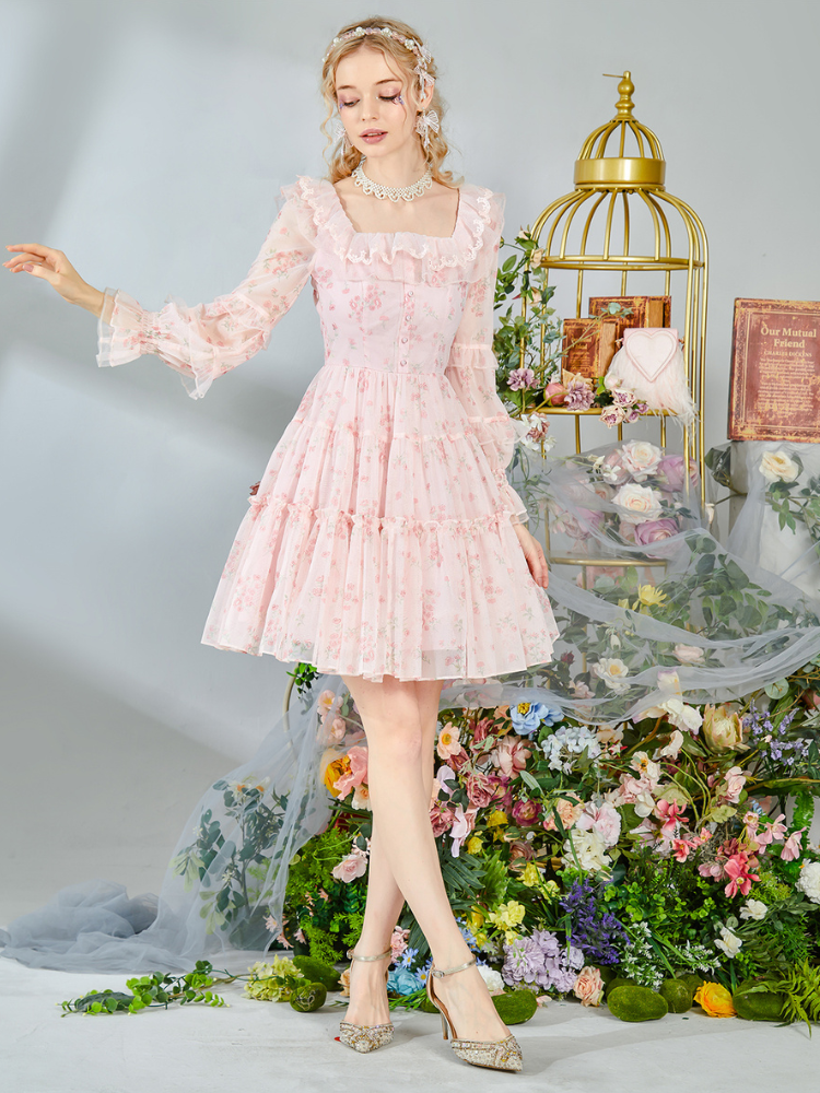 Rose Tired Lace Dress