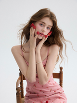 Strawberry Crème Lace Mini Dress