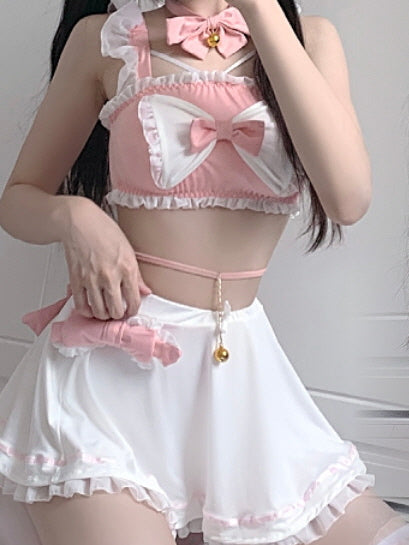 Maid Cosplay Uniform Cat Set