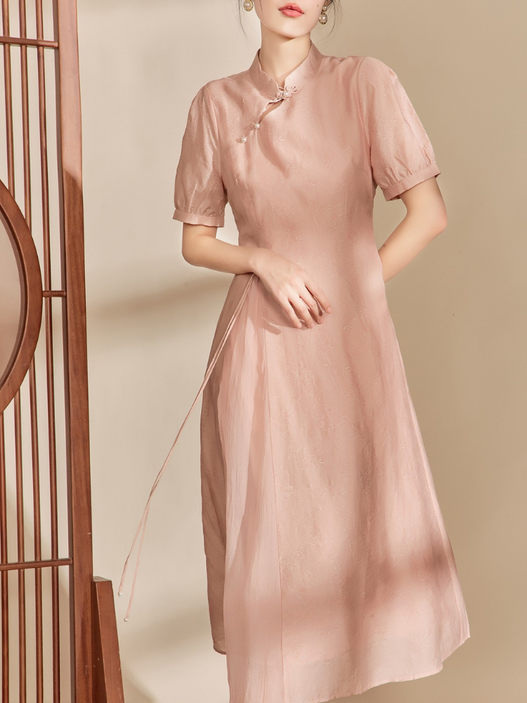 Blush Blossom Cheongsam Dress