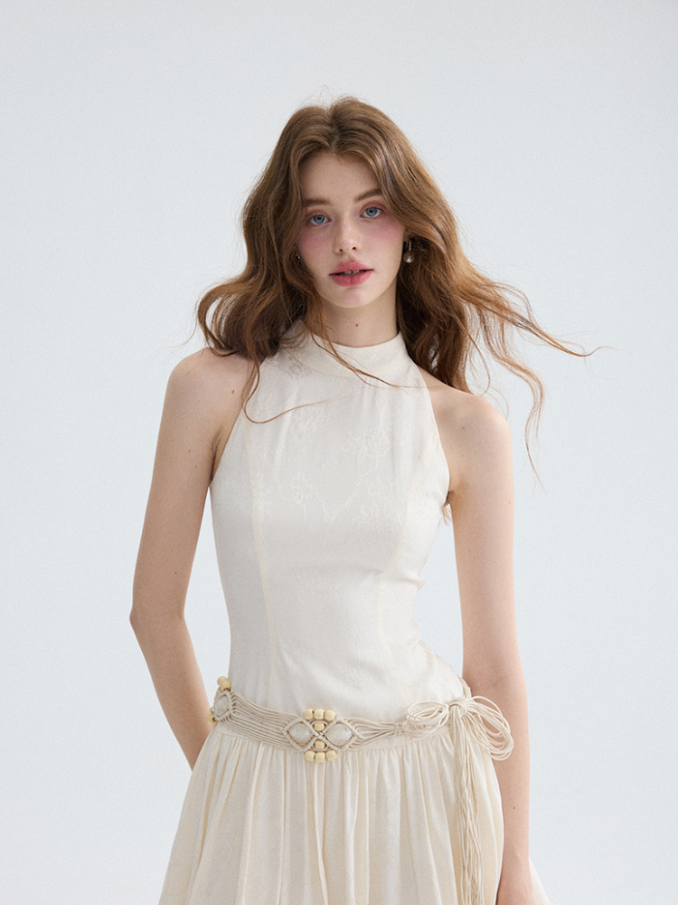 Peach Breeze Flare Mini Dress
