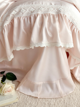 Pink Mist Romance Frill Bedding Set