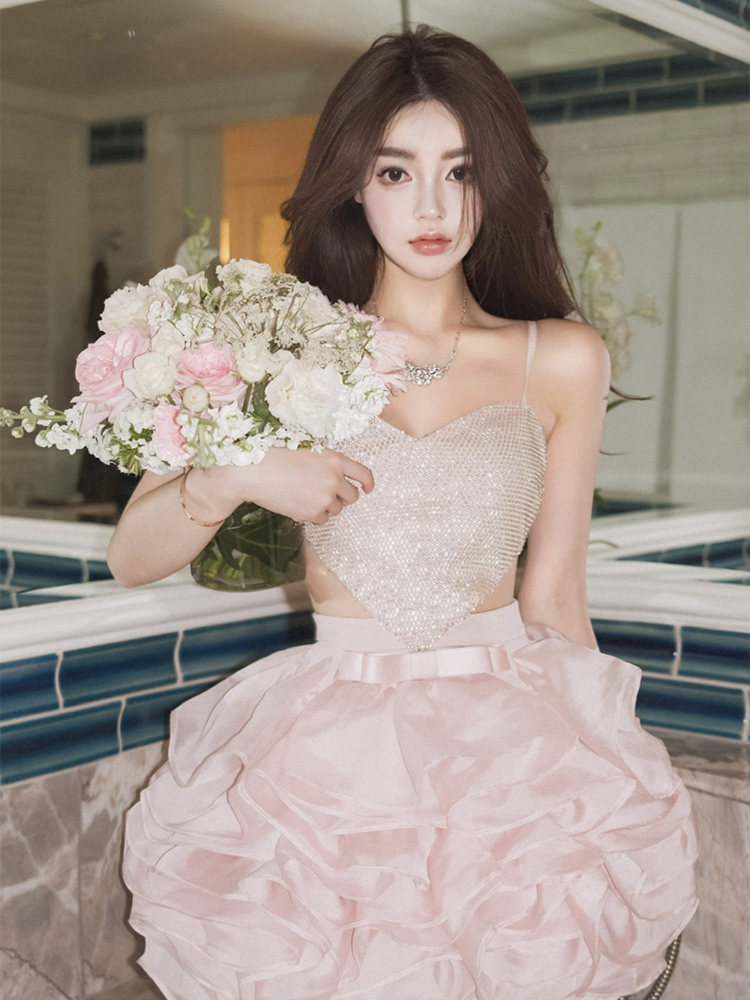 Dreamy Ruffled Organza Mini Dress