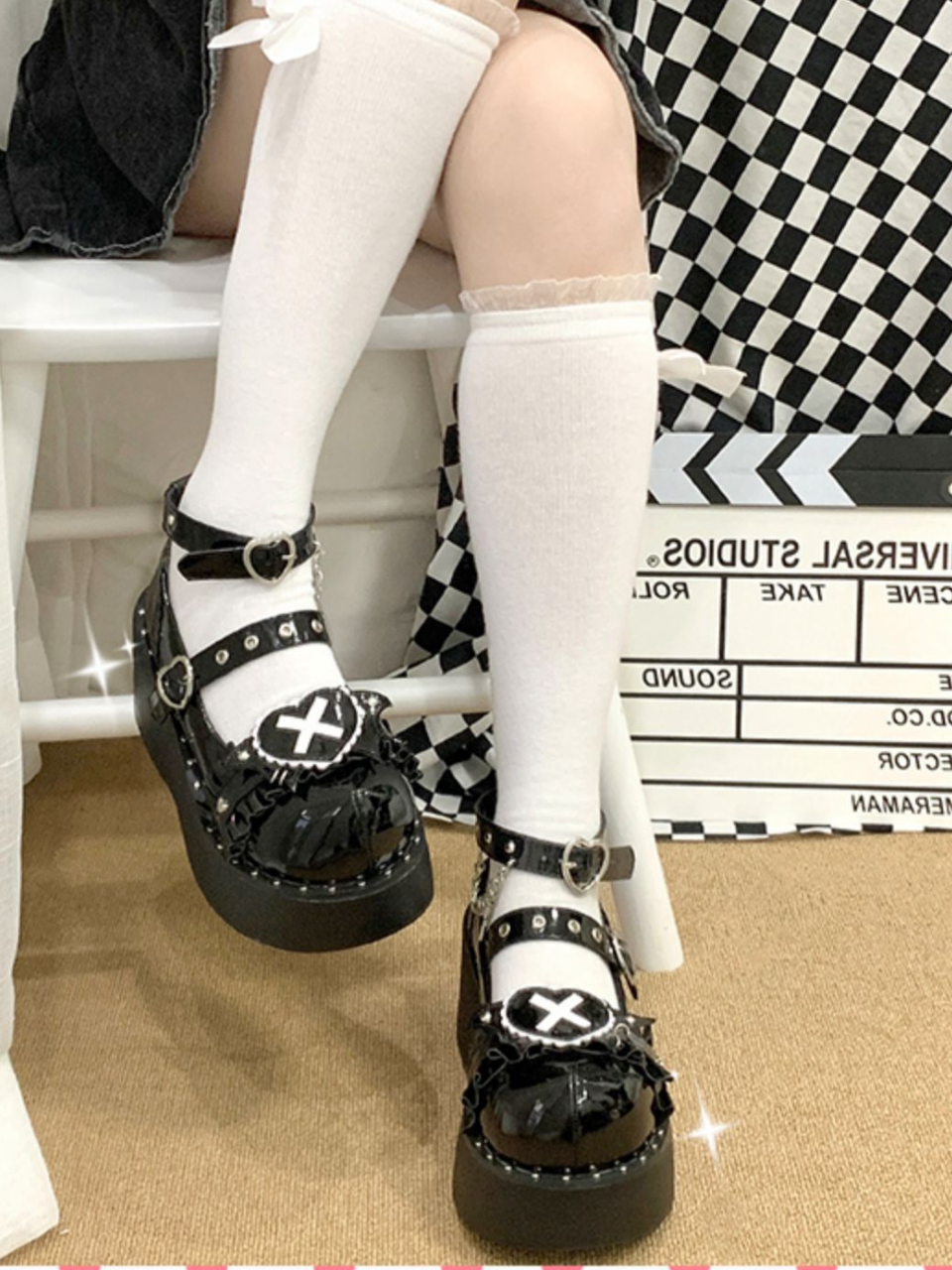 Sweetheart Gothic Lolita Y2k Punk Platform Shoes