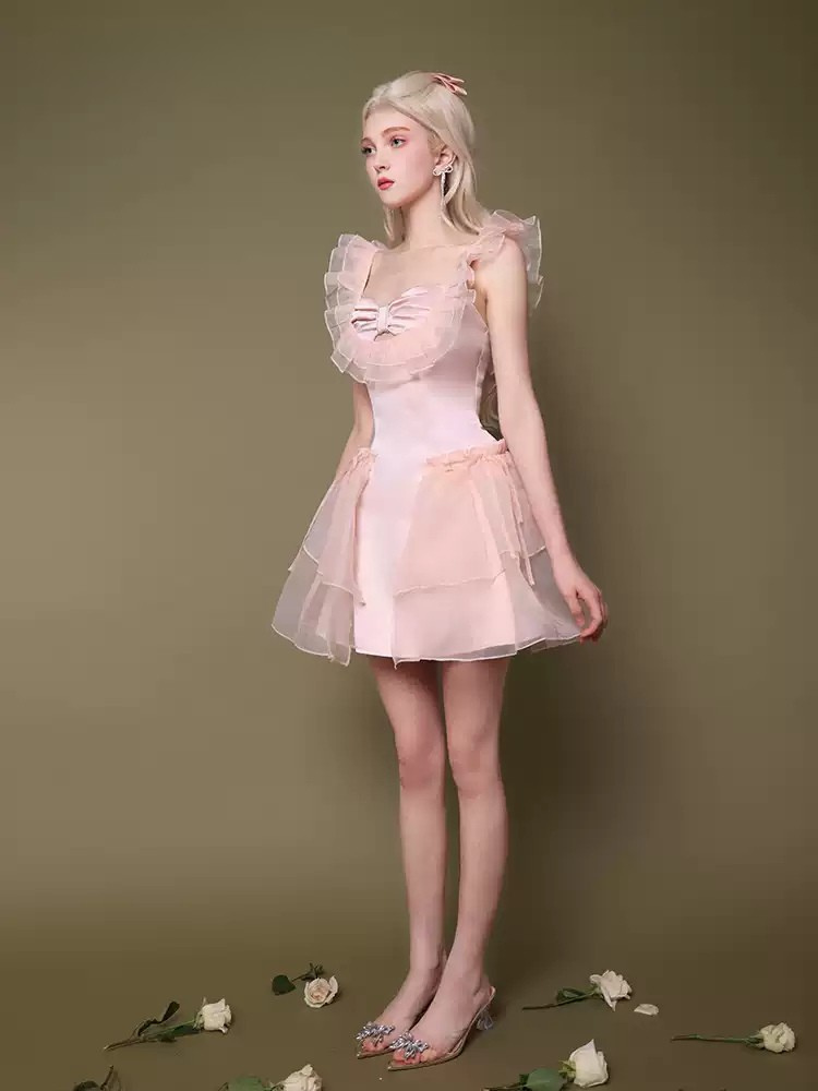 First Love Layered Ribbon Dress