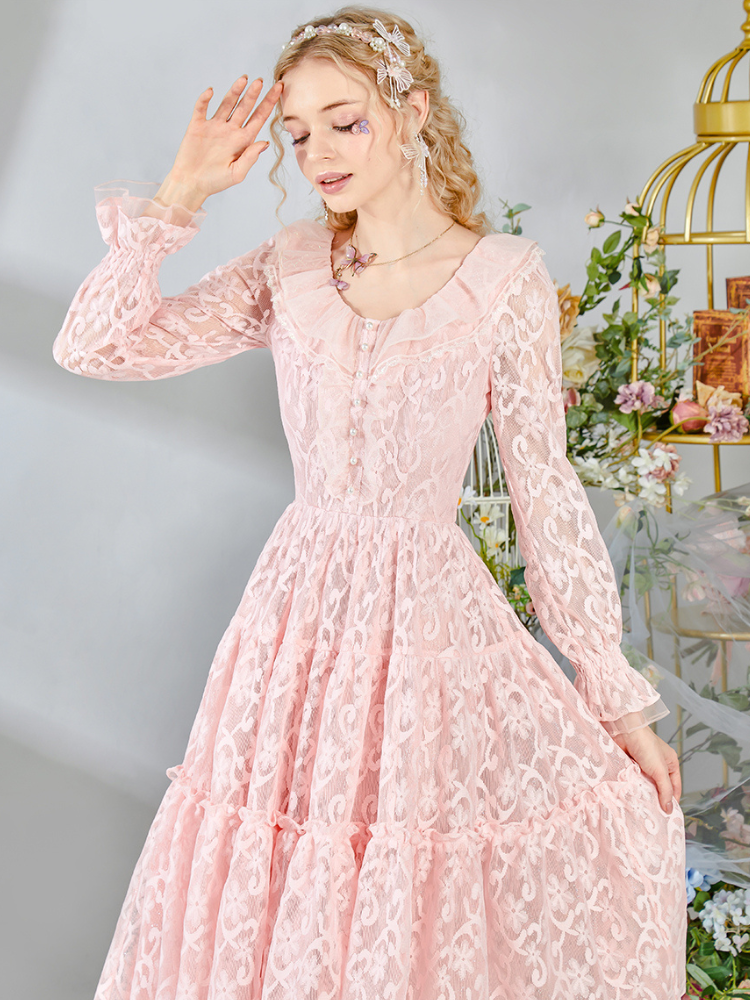 Romantic Embroidered Lace Dress