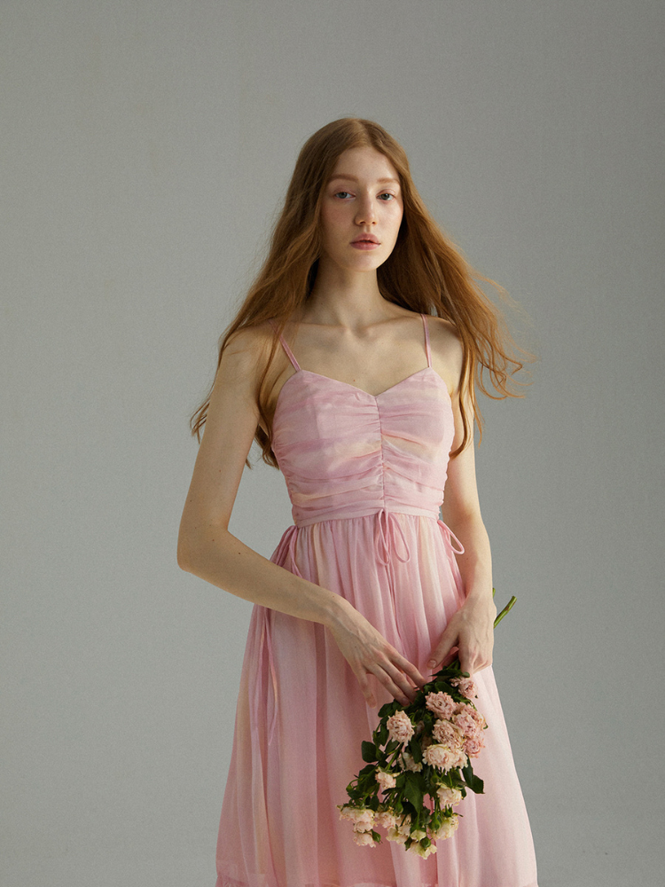 Celestial Rose Chiffon Dress
