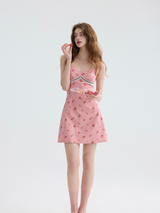 Strawberry Crème Lace Mini Dress
