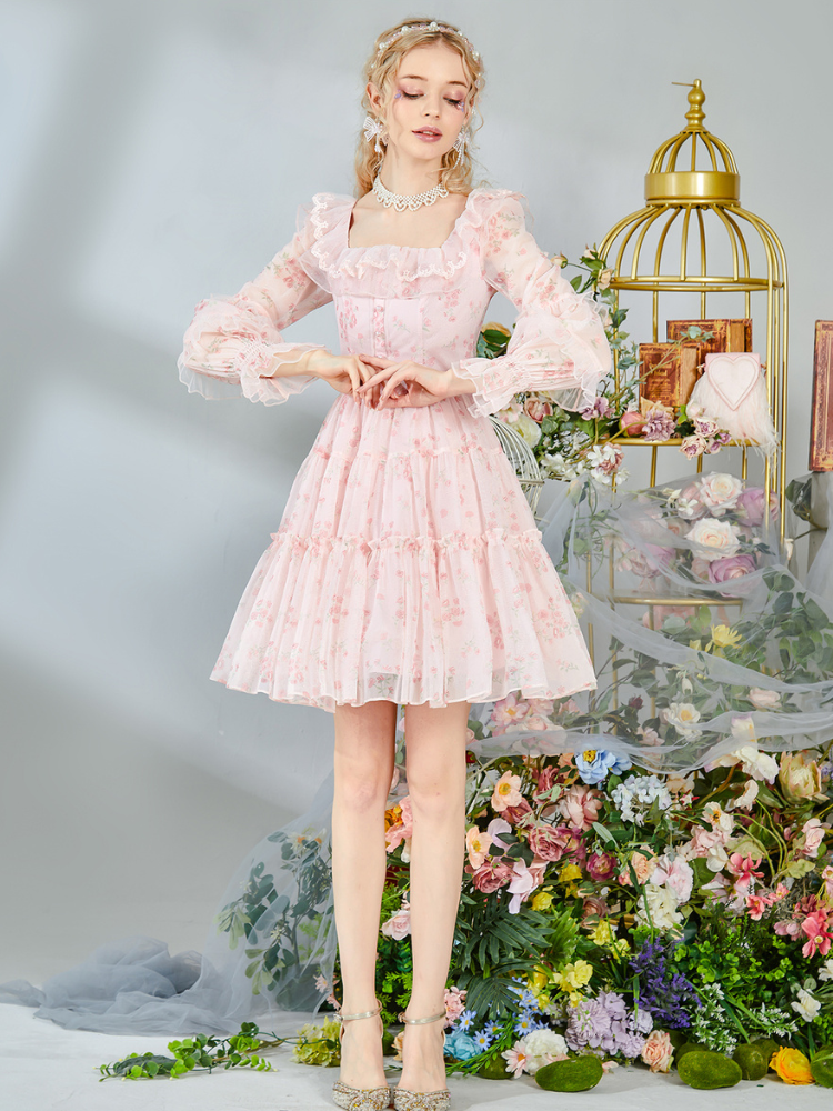 Rose Tired Lace Dress