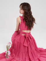 Fairy Rose Tiered Midi Dress