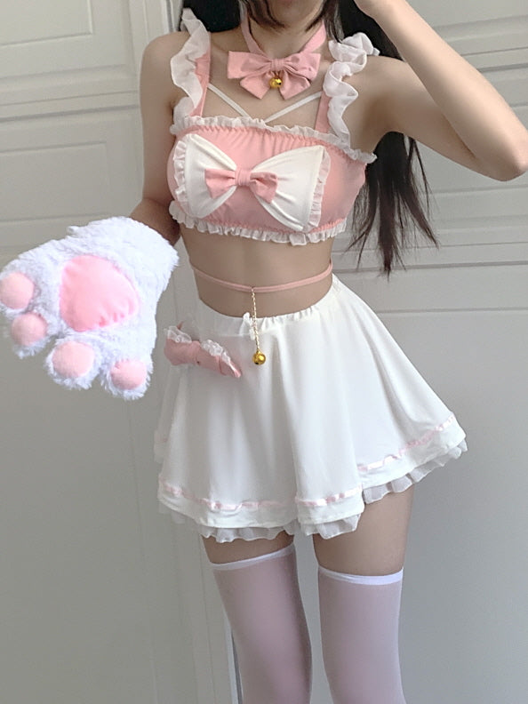 Maid Cosplay Uniform Cat Set