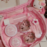 Pink Diamonded Contact Lens Box