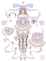 Star Dew Sparkling Puple Pink Lolita Dress