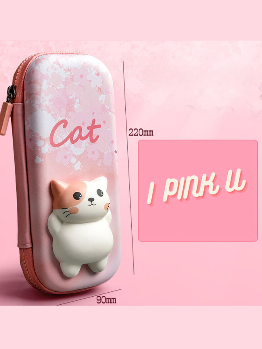 Kawaii Pet Cat Rabbit Pencil Case